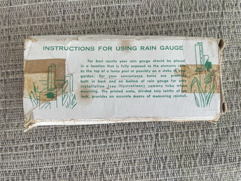 Vintage NOS New Holland Machine Co. Advertising Rain Gauge-Original Box gallery