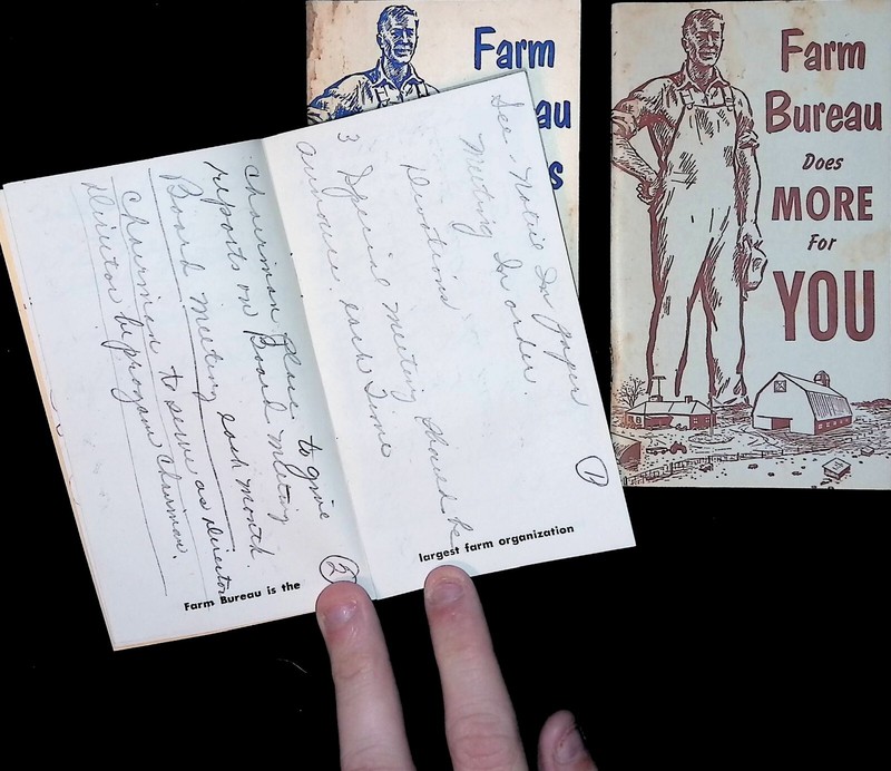 Farm Bureau Vintage Agriculture Pocket Notes Calendar Booklet 1953 1954 and 1955 gallery