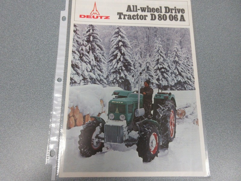 Deutz D8006A All Wheel Drive Tractor Sales Brochure 4 pages