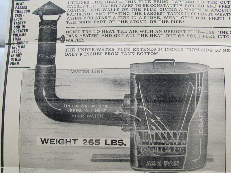 RARE 1920 FARM LIVESTOCK TANK WATER HEATER ADVERTISING H A BARRETT KNOXVILLE IL