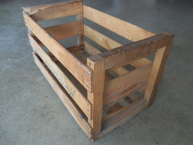 Vintage Wood Case Advertising Rosy Californias’ Finest Fruit#STO