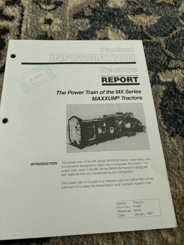 Case International Product Information MX Maxxum Tractors Brochure FCCA24