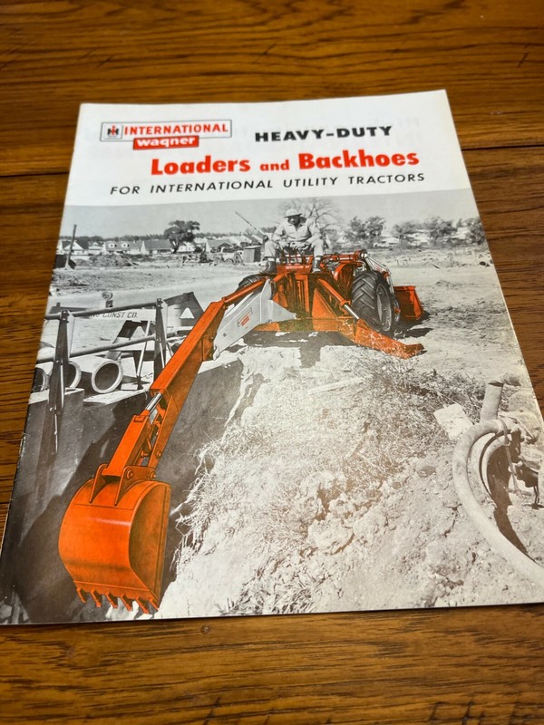 International Harvester Wagner Loaders & Backhoes For 1960 Brochure FCCA