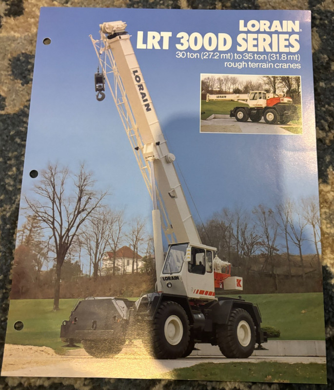 Lorain LRT 300D Series Rough Terrain Cranes Brochure AMIL25
