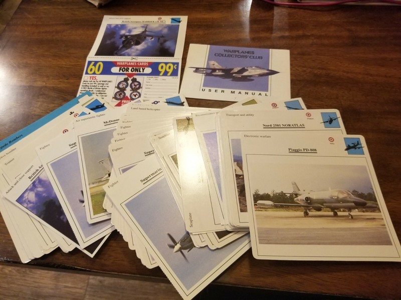 Warplanes Collector Cards Lot Of Approximately 100 Items VTG Fighter Jets Info