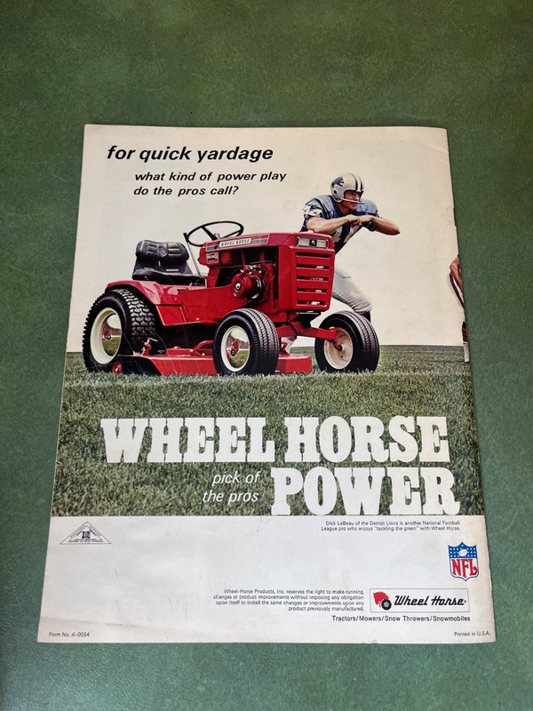 Original 1970 Wheel Horse Garden Tractor Sales Brochure gallery