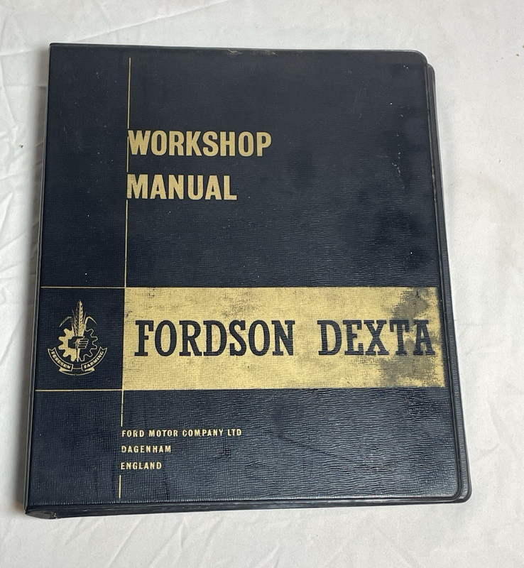 Vintage 1958 Ford Motor Co Fordson Dexta Tractor Workshop Manual – 10 Sections