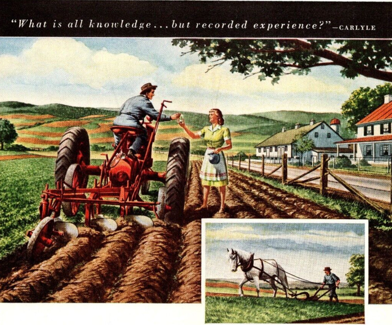 PRINT AD 1947 Union Carbide and Carbon Corp Modern Farmer 6.75″ x 10″