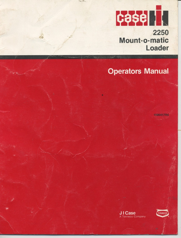 -Case IH- Vintage 2250 Mount-O-Matic Loader Tractor Operators Service Manual