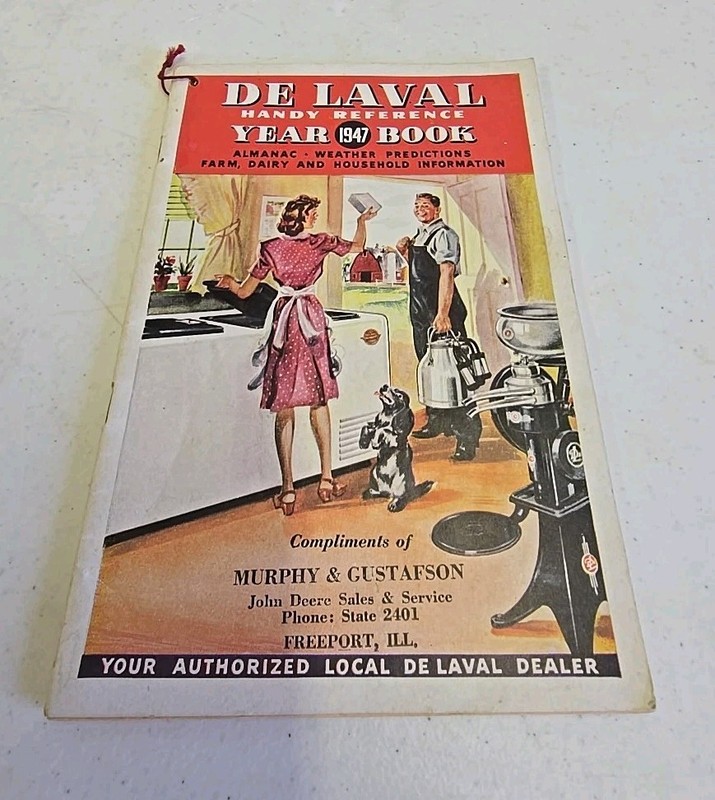 Vintage De Laval Advertising Reference Yearbook 1947 John Deere Freeport IL