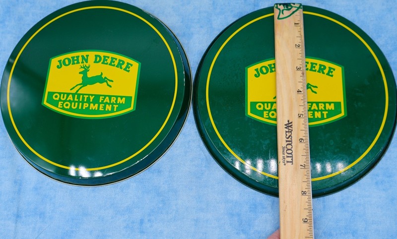 John Deere Metal Serving Trays Set of 2 Farm TV Tray Snack Plate Decor gallery