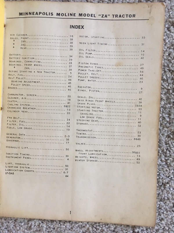 Minneapolis Moline Operation & Maintenance Manual gallery