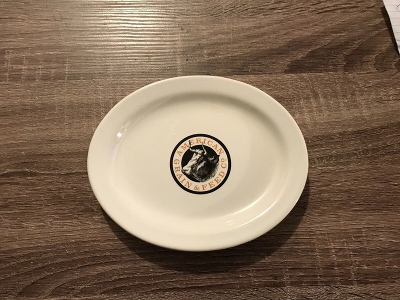 American Grain & Feed Co Oval Pickle Celery Relish Plate Dish USA gallery
