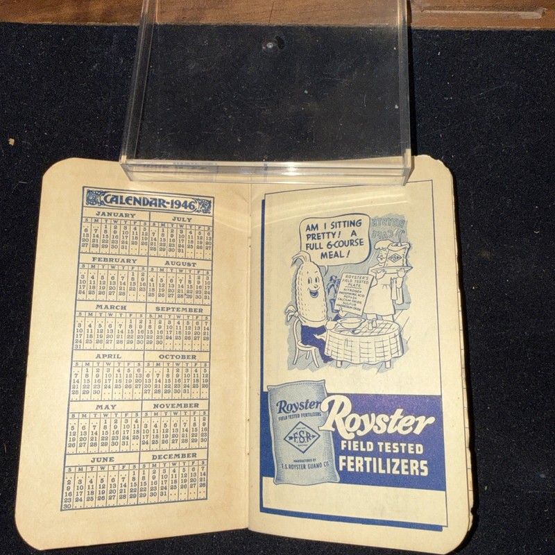 1946 F.S. Royster Guano Company Calendar Note Pad gallery