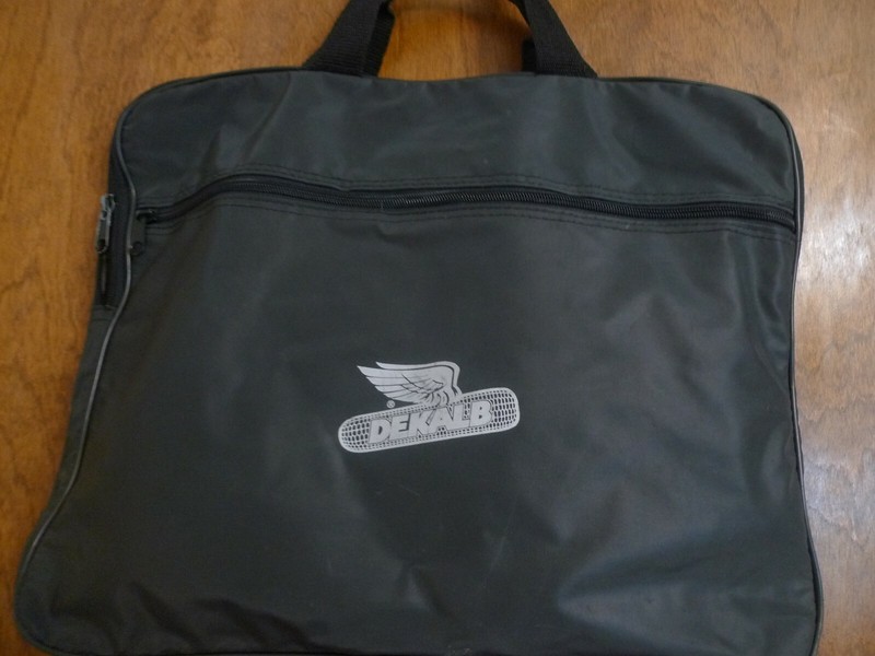 Dekalb Seed Corn Advertising Black Nylon Portfolio Notebook Case 13″x16″ Zipper