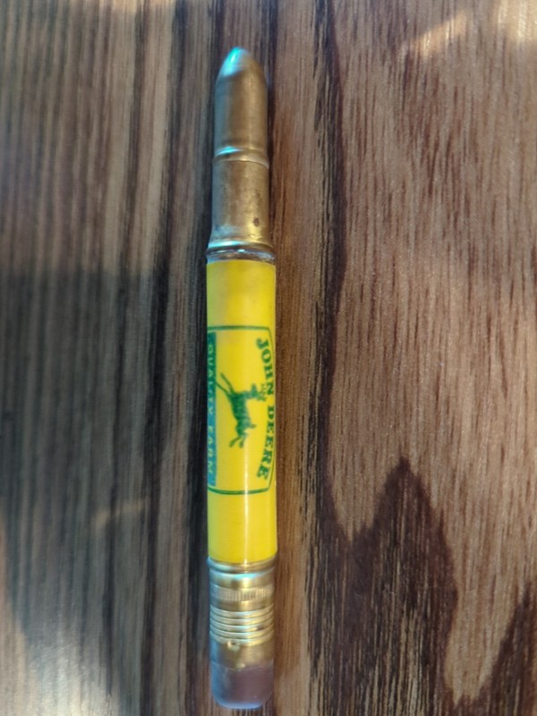 Vintage John Deere Bullet Pencil Advertising Ph 90 Wisconsin 4 Legs Lego