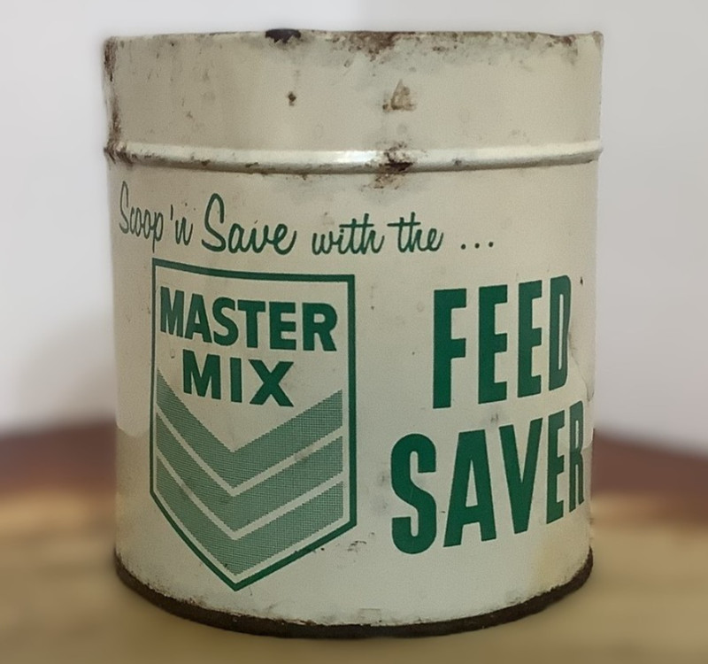 Vintage Master Mix Feed Saver Scoop N Save Can