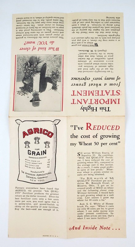 1930s Agrico American Agricultural Chemical Fertilizer Vtg Advertising Pamphlet gallery