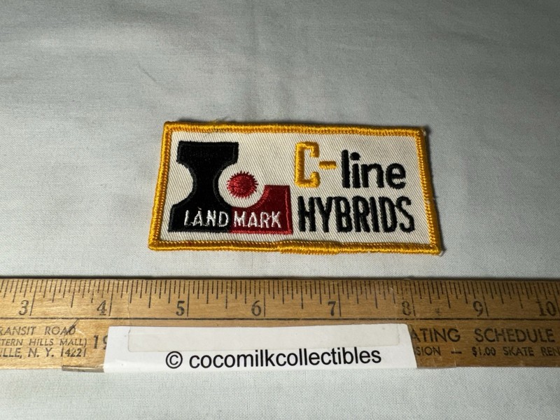 Vintage 1980’s Cloth Patch Landmark C-Line Hybrids Lawn Farm Farming Lawn Care