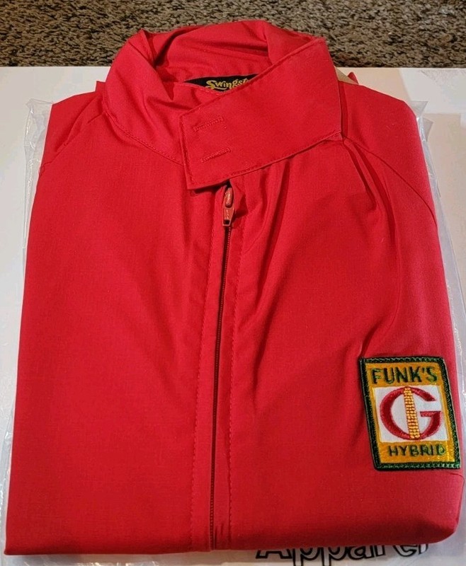Vintage Funk’s G Hybrid Seed Corn Farm Dealer Swingster Windbreaker Jacket NOS M