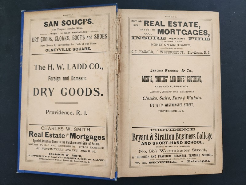 1894 antique AGRICULTURAL DIRECTORY rhode island massachusetts connecticut w ads gallery