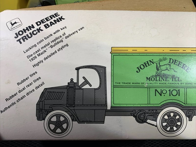 John Deere Truck Bank # 101 Vintage car model Part # 531-1 HEO made in Korea gallery