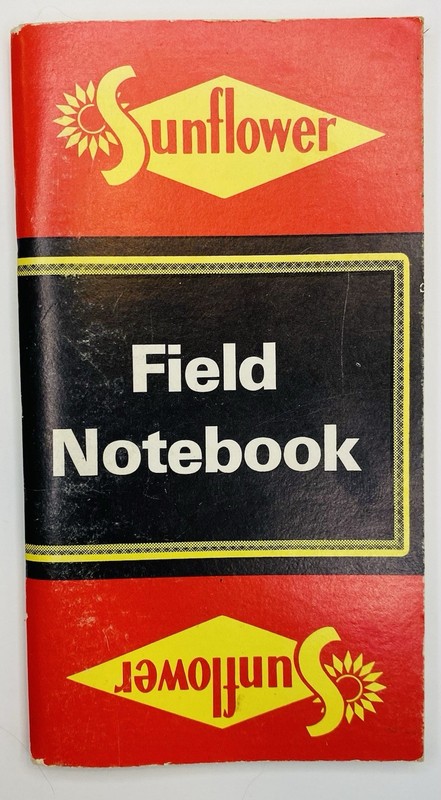 Sunflower Field Notebook 1973 Feed Farm book have no pen writings Agriculture
