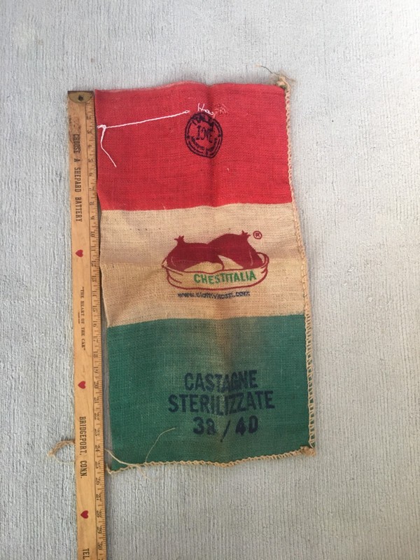 Vintage Italian Chestitalia Burlap Sack – Sterilized Chestnuts Bag