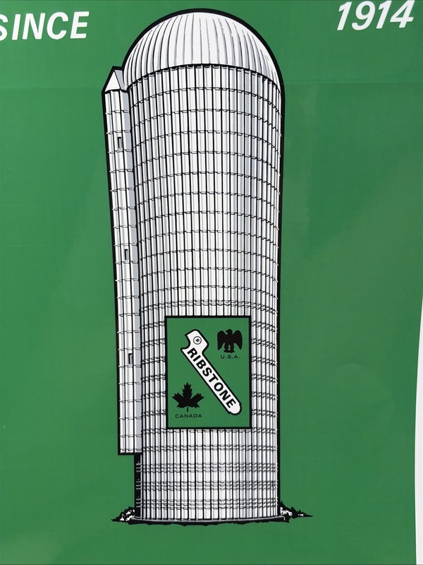 Vintage Ribstone Farm Silo Sticker Decal Since 1914 USA Canada NOS gallery