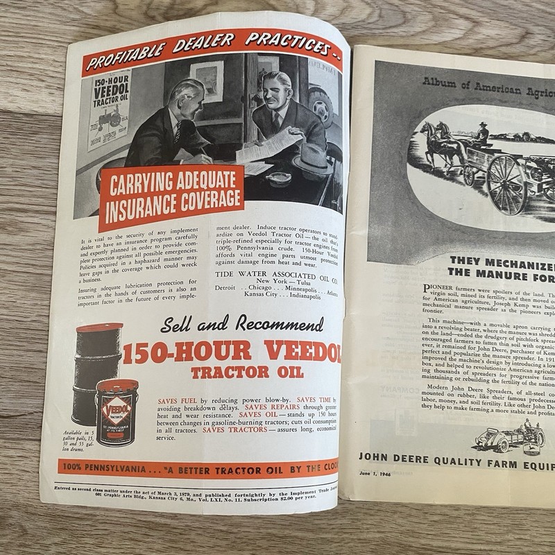 Timken Implement & Tractor Catalog 1946 Advertising Sales Published Bi Weekly gallery