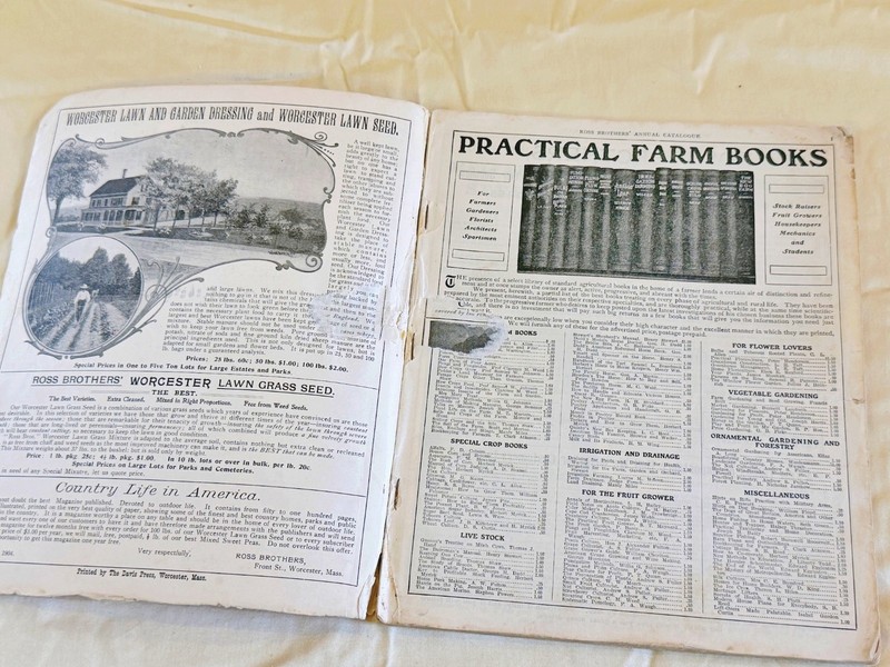 1904 ROSS BROS. CATALOG WORCESTER MA vegetable grass flower seeds MACHINES gallery