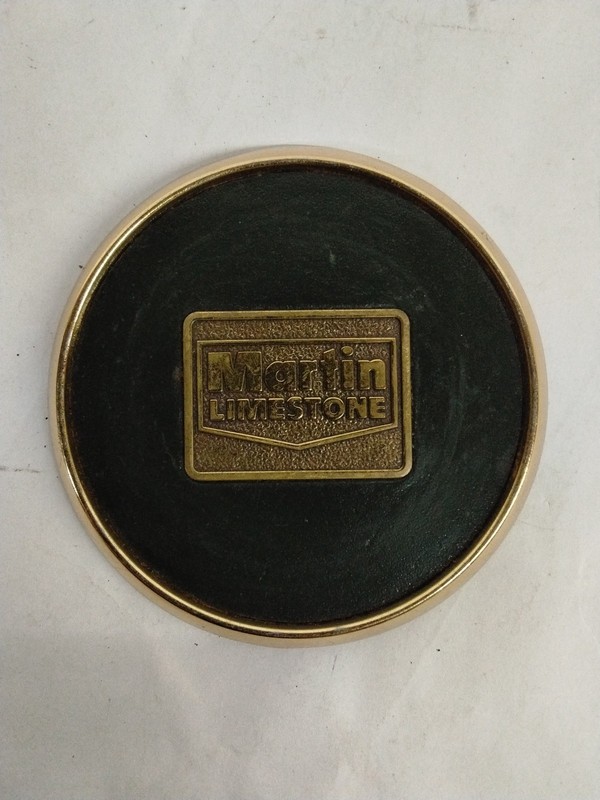 Vintage Martin Limestone Metal Coaster Blue Ball, Gap, New Holland PA