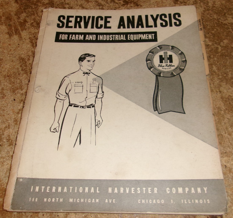 1961 international service analysis for farm + ind. equipment manual good used