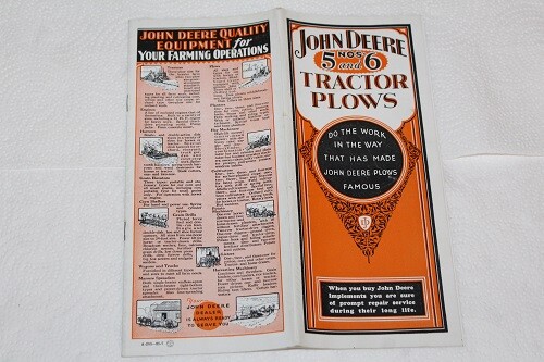 Original John Deere 5 and 6 Tractor Plows Brochure A-203-35-7 16 Pages MINT gallery