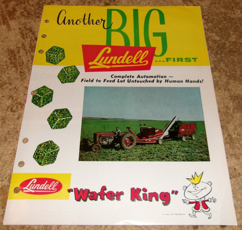 vintage lundell wafer king 2 page brochure in very good shape used