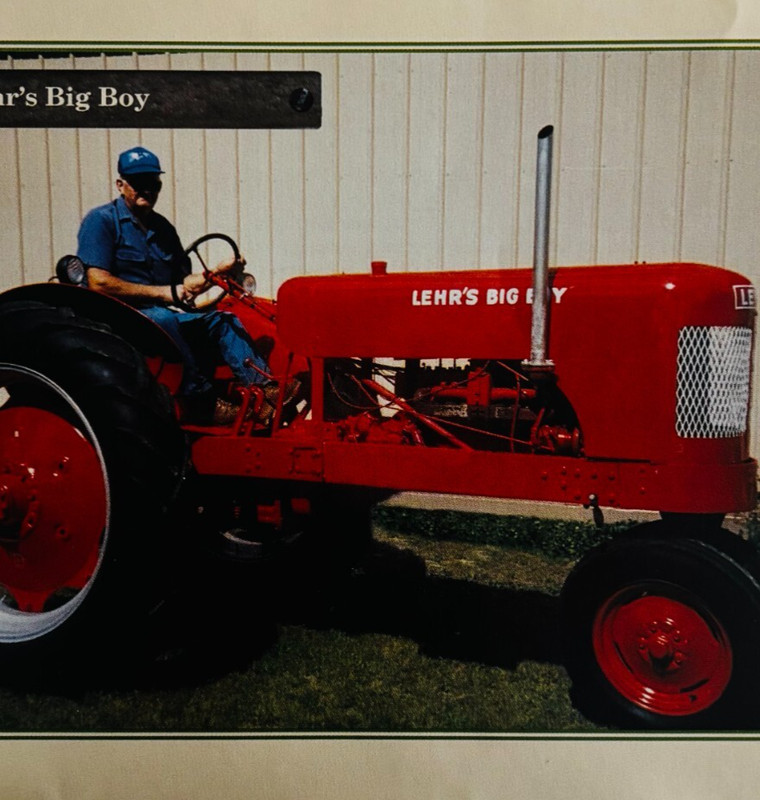 1949 Lehr’s Big Boy Antique Tractor 1970-80s Book Print Agriculture Farming C80B