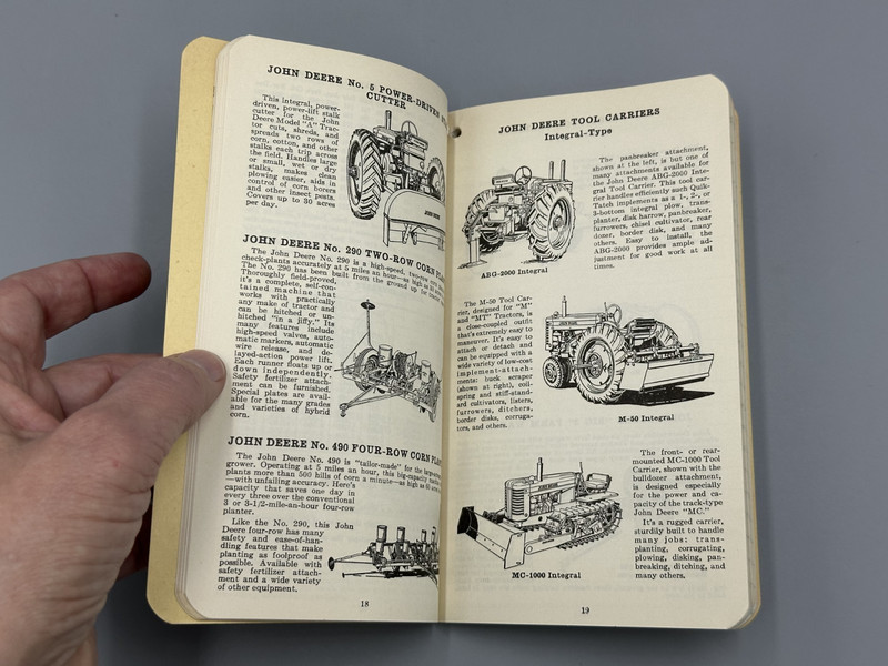 1952 1953 JOHN DEERE Farm Advertising POCKET LEDGER Tractor ROGERS Minnesota EX+ gallery