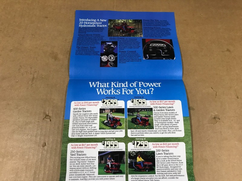 Vintage Wheel Horse Lawnmowers Salesman Brochure gallery