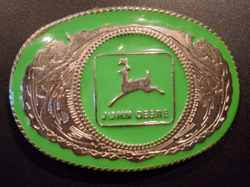 John Deere Enameled Belt Buckle