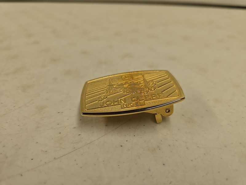 Vintage John Deere Nigel South Africa N1200 Seed Planter Gold Belt Buckle gallery