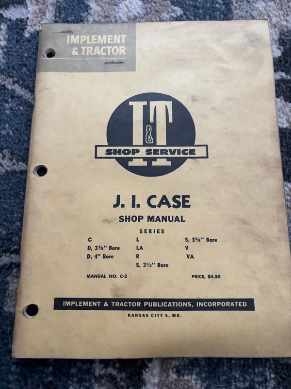 Case C D L LA R S V VA Tractor I&T Shop Repair Manual DCPA26