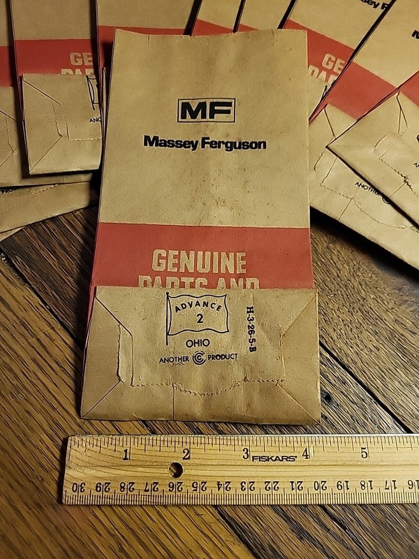 13 Vintage Massey Ferguson Parts Bags 8 Inches Tall X 4 Inches Wide Genuine gallery