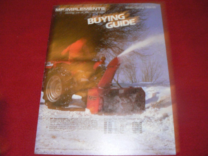 Massey Ferguson Implements Buying Guide Winter Spring 1984-85 Dealer’s Brochure