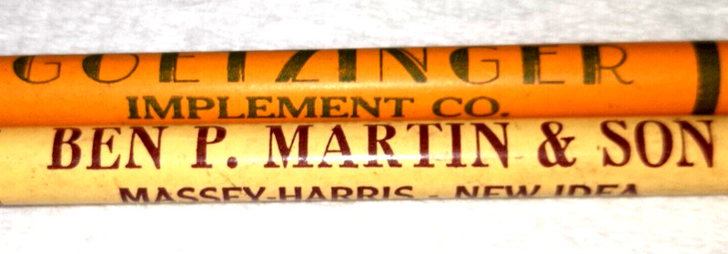 “MASSEY-HARRIS/NEW IDEA*Ben P. Martin & Son*Ph.10-F238*Roanoke, IL”Unused Pencil