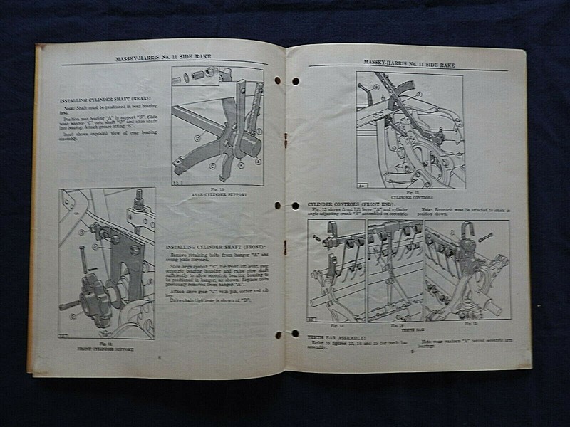 1952 MASSEY HARRIS No. 11 SIDE DELIVERY RAKE OPERATORS OWNERS MANUAL VERY GOOD gallery