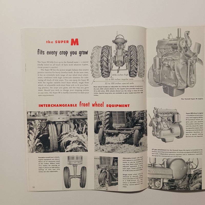 Vintage Advertising Farmall IH Super M Diesel And Super M Tractor Mailer gallery
