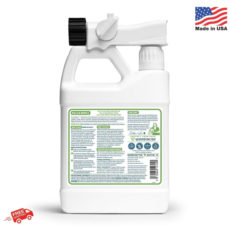 Wondercide - Ready to Use Flea, Tick, and Mosquito Yard Spray with Natural Essen gallery