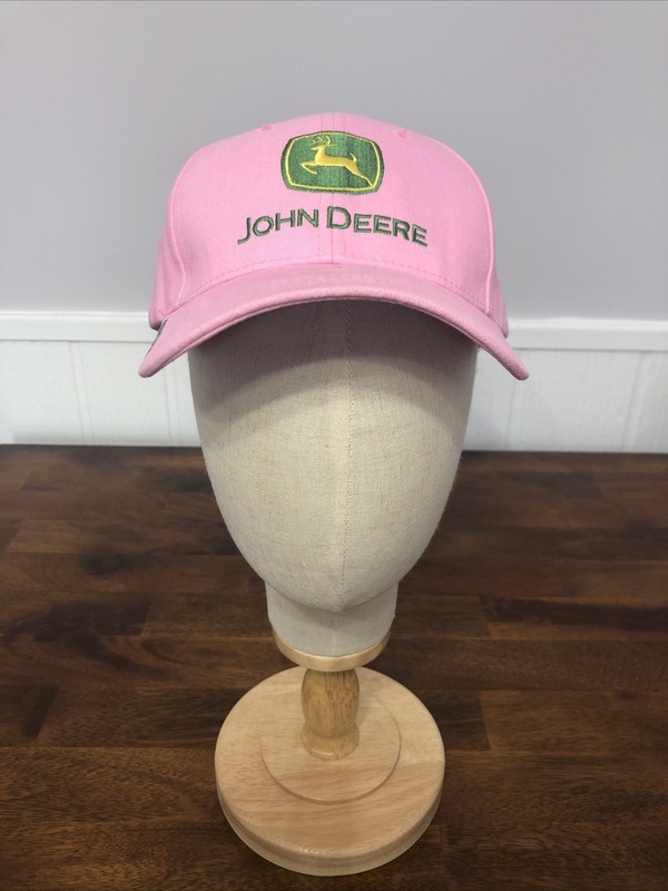 Pink JOHN DEERE Hat Cap Owner’s Edition Green & Gold Logo Brand Adjustable Strap