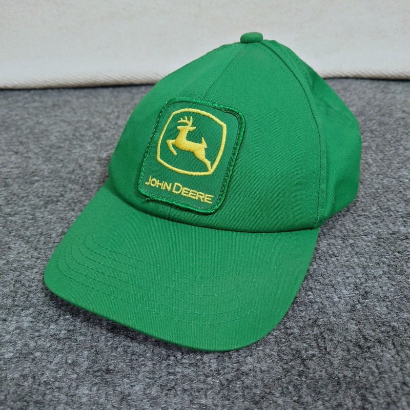 VTG John Deere Embroidered K- Products Hat Small (Kids Or Womens) Patch Snapback