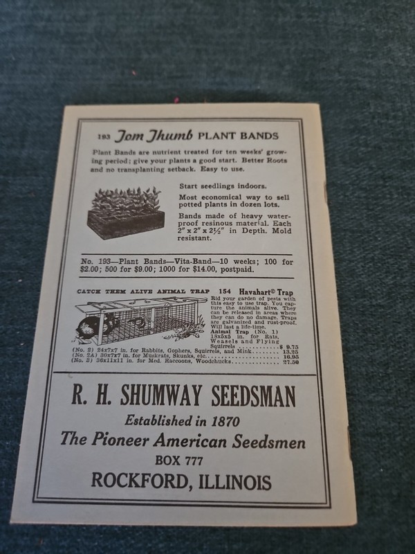 R.H. Shumway, Rockford, Illinois Handy Culture Book and Canning Recipes gallery